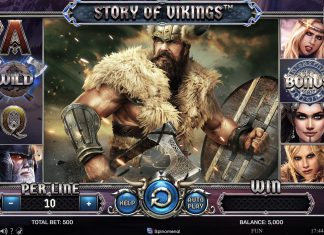 Story of Vikings is a 6x4, 50-payline video slot which incorporates a free spins bonus, respins and a maximum win of up to x20,000 the bet.