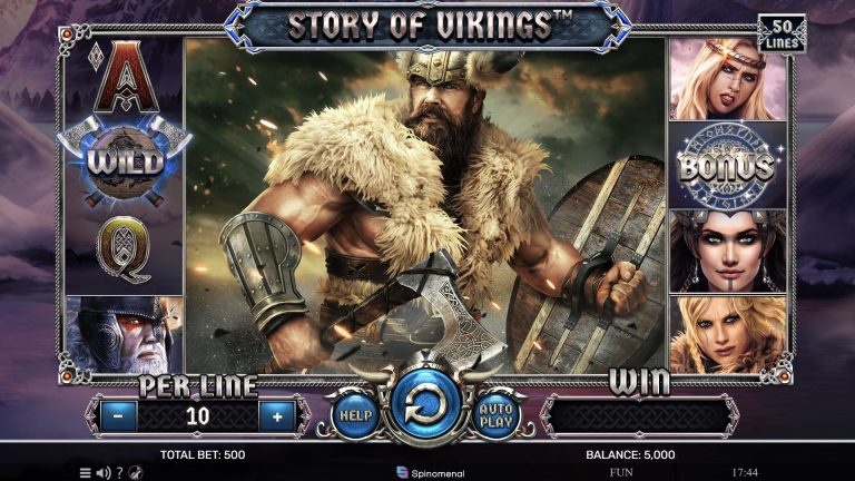 Story of Vikings is a 6x4, 50-payline video slot which incorporates a free spins bonus, respins and a maximum win of up to x20,000 the bet.