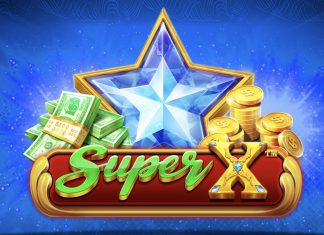 Super X is a 5x3, 20-payline video slot which incorporates a bet multiplier building feature, free spins and a max win of x5,000 the bet.