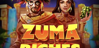 Royal League Zuma Riches is a 5x3, 50-payline video slot which incorporates a jackpot prize that can reach up to x10,000 the stake.