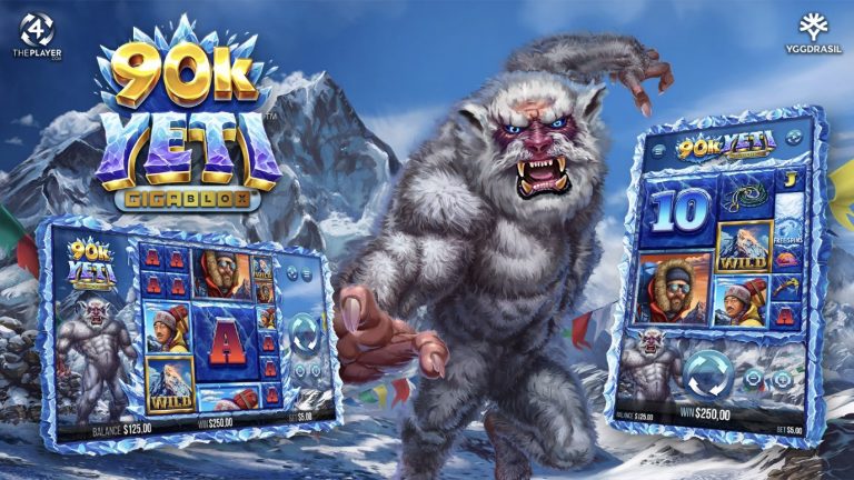 90k Yeti Gigablox is a 6x6, 46,656-payline slot with features including three bonuses, snowstorms, Giga Summons and an optional buy feature.