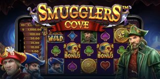 Smugglers Cove is a 5x3, 20-payline video slot that incorporates free games and a maximum win potential of up to x10,000 the total bet. 