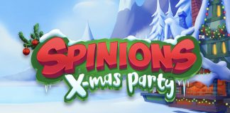 Spinions Xmas Party is a 5x3, 25-payline video slot that comes with a maximum win potential of up to x1,876 the bet.