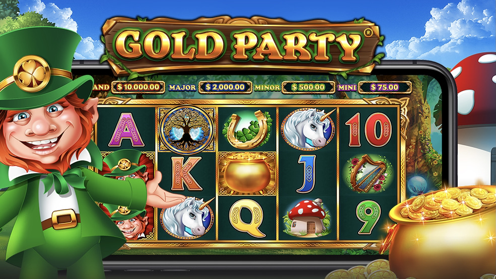 Gold Party is a 5x3, 25-payline video slot that incorporates a maximum win potential of up to x5,163 the bet.