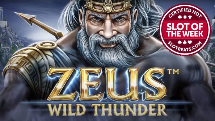 Zeus, king of gods, sits on his throne as he strikes lightning to claim our Slot of the Week award in Synot Games’ title, Zeus Wild Thunder