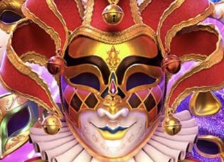 Embrace Pocket Games Soft’s version of the Carnival of Venice, renowned for its intricate and elaborate masks, in its slot Mask Carnival.