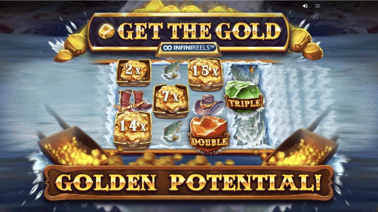 Get the Gold InfiniReels is a 3x3, InfiniReel video slot that incorporates a maximum win potential of up to x10,000 the bet.