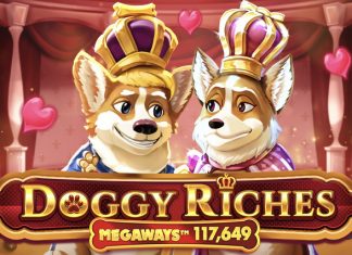 Doggy Riches Megaways is a 6x7, 117,649-payline video slot that incorporates a maximum win potential of up to x10,000 the bet.