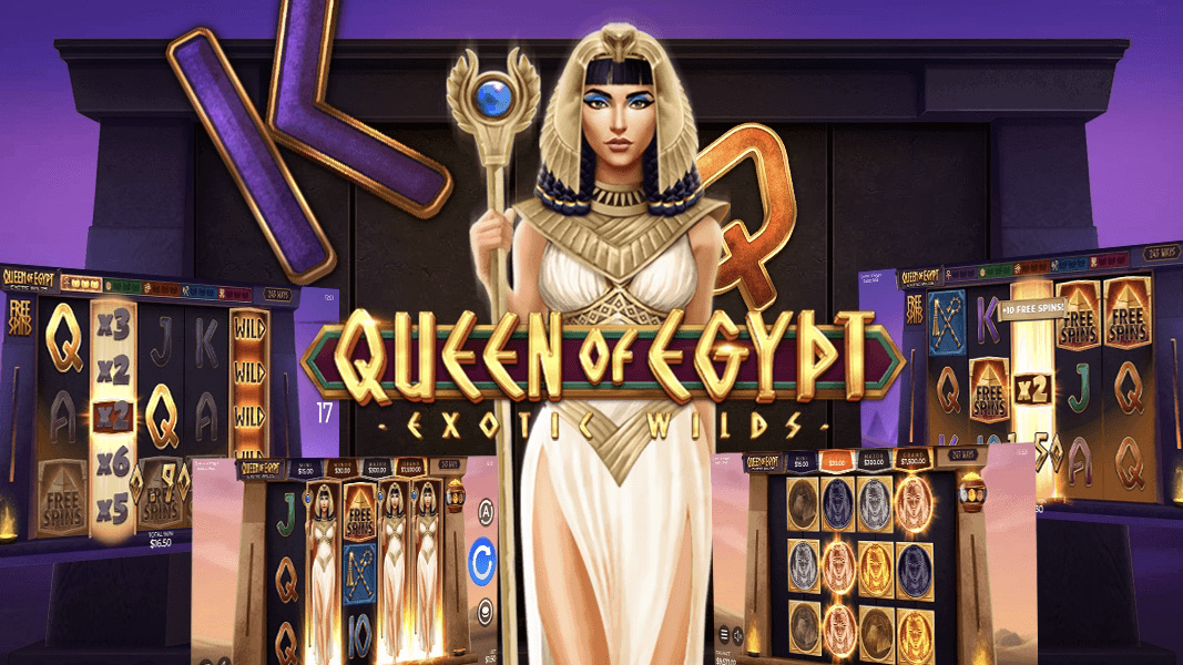 Queen of Egypt: Exotic Wilds is a 5x3, 243-payline video slot that incorporates a maximum win of up to x2,500 the bet.
