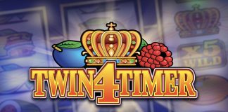 Twin4Timer is a 3x4-7, 25-payline video slot that incorporates a maximum win potential of up to x165.6 the bet.