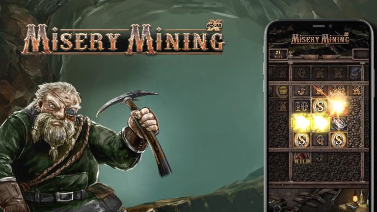 Misery Mining is a 3x3-7x7, 823,543-payline video slot that incorporates a maximum win potential of up to x70,000 the bet. 