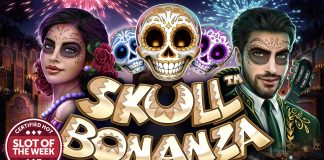 SYNOT Games has taken our Slot of the Week award to Mexico for the celebration of Día de los Muertos in Skull Bonanza.