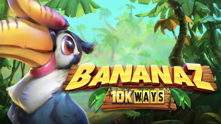 BANANAZ 10K WAYS is a 6x4, 10,000-payline video slot that incorporates a maximum win potential of up to x5,622 the bet.