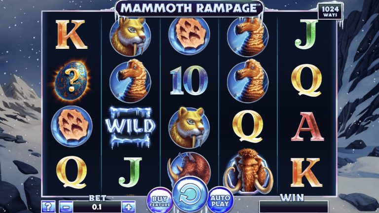 Mammoth Rampage is a 5x3, 1,024-payline video slot that incorporates a maximum win potential of up to x1,000 the bet.