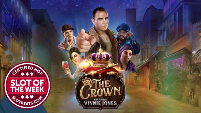 Vinnie Jones has been raiding London’s pubs to grant our Slot of the Week award to Swintt for its heist-themed title, The Crown.