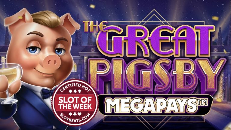 Relax Gaming has earned our SOTW accolade with its squealing twist on an F. Scott Fitzgerald literature classic with The Great Pigsby Megapays