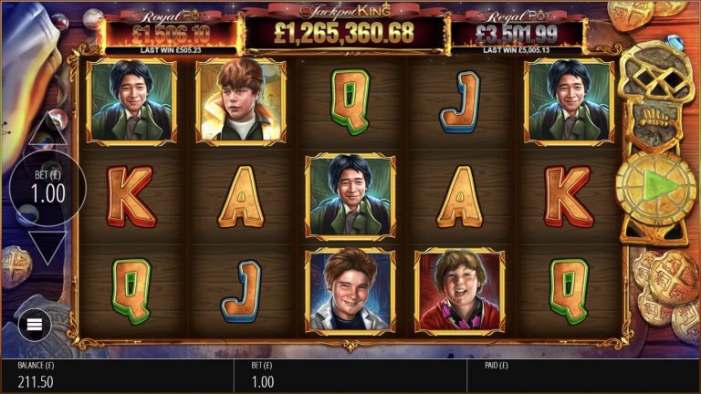 The Goonies Return is a 5x3, 20-payline video slot that incorporates three progressive prizes and a max win of up to x50,000 the bet. 