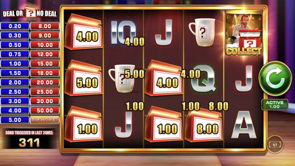 Deal or No Deal: Join & Spin is a 5x3 video slot that incorporates a maximum win potential of up to x50,000 the bet.