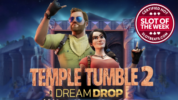 Our SOTW award has traversed the Egyptian landscape to tumble into the hands of Relax Gaming for Temple Tumble 2 Dream Drop.