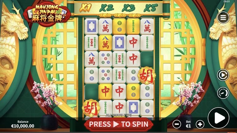 Mahjong Jinpai is a 5x3, 7,776-payline video slot that incorporates a maximum win potential over x5,000 the bet.