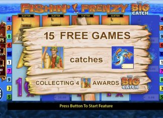 Fishin’ Frenzy: The Big Catch Jackpot King is a 5x3, 10-payline video slot that incorporates a max win potential of up to x50,000 the bet.