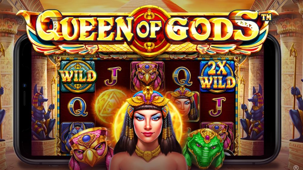 It’s a trip back to the sandy dunes of Egypt in Pragmatic Play’s new slot title Queen of Gods, as players will call on divine favours to aid their gameplay. 