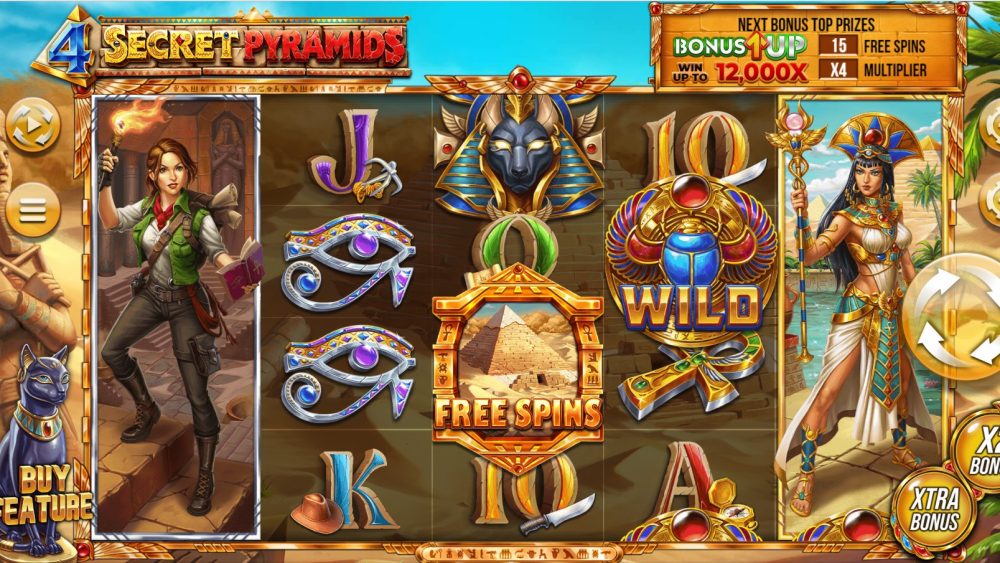 4ThePlayer takes players to the sands of Egypt to discover the ancient pyramids of the pharaohs in its latest slot, 4 Secret Pyramids.