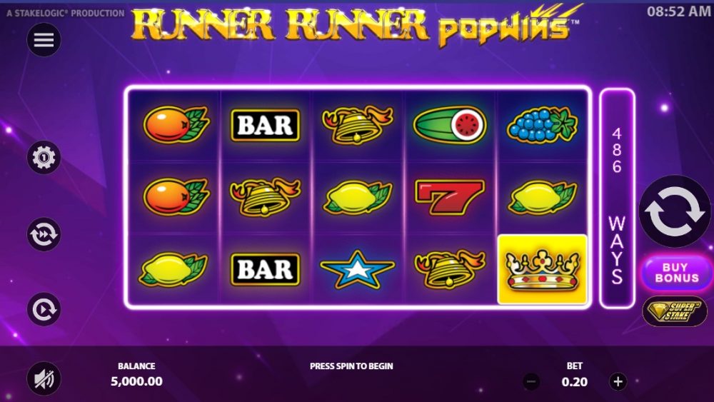 The fruity wheel keeps on turning as slot supplier Stakelogic launches its latest slot title, Runner Runner Popwins.