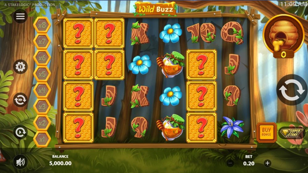 Bees are buzzing and the nectar is flowing in Stakelogic’s latest slot title Wild Buzz.
