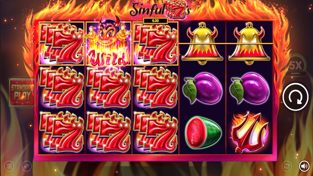 Sinful 7's slot by Blueprint Gaming - Gameplay + Free Spin Feature