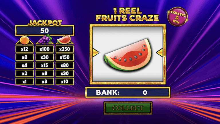  1 Reel Fruits Craze  Spinomenal