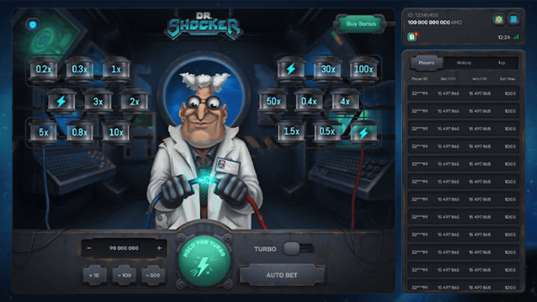 Galaxsys shocks players with electrifying multipliers in Dr. Shocker