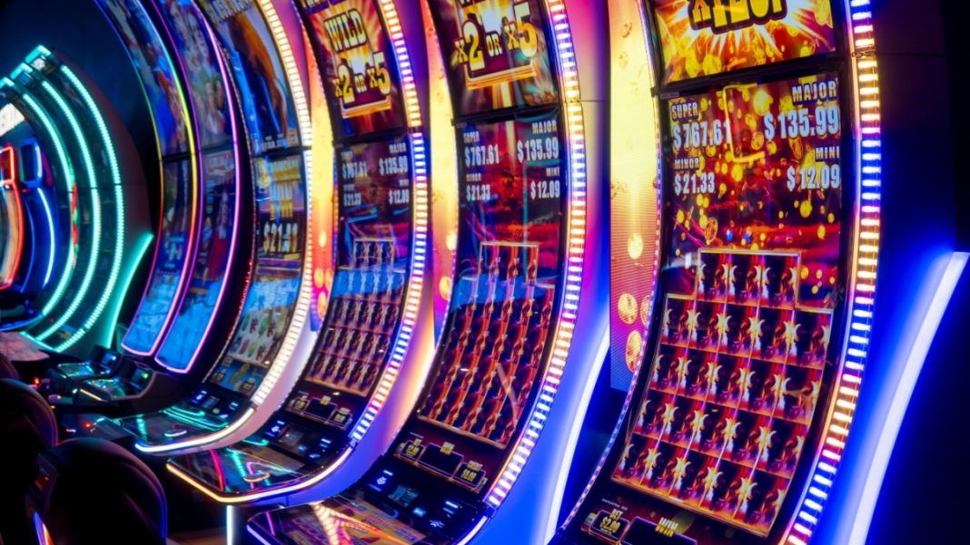 Image of a row of slot machines
