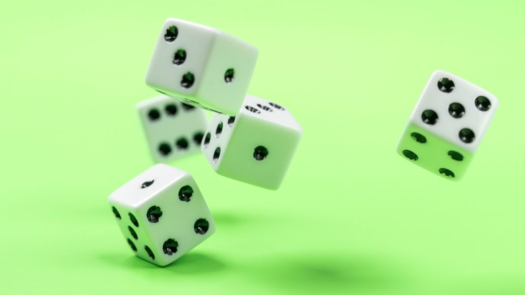 Dice being rolled