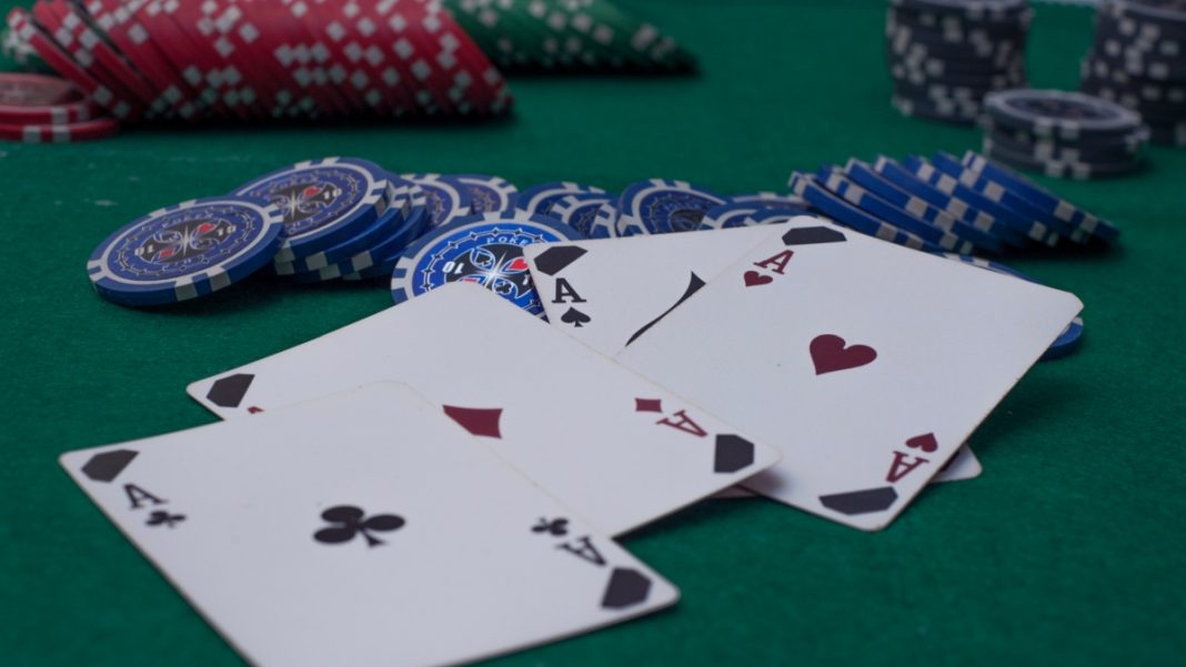 Poker chips and cards