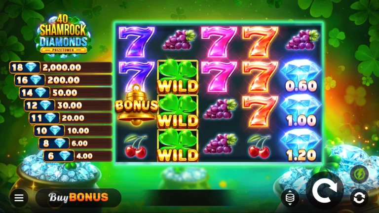 40 Shamrock Diamonds PrizeTower