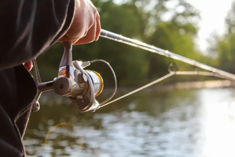 A person fishing